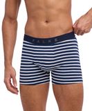 FALKE Daily Comfort Boxer-Briefs Striped ademend katoen broek van onderlaag heren blauw - maat M