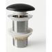 Lito Bonde de Lavabo/Vasque Pop-up Noir Mat Raccord Standard G1 1/4" En Laiton Chromé Collection Salle de Bain