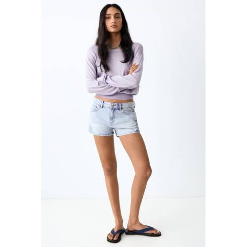 MANGO TEEN short light blue denim