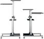 LogiLink BP0070 Zit-sta-bureau In hoogte verstelbaar, Met wieltjes Hoogte: 93.8 tot 1.378 m (b x d) 70 cm x 70.5 cm Zilver
