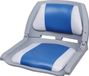 And OutdoorMatch Siège de bateau Mckayla - 52,1x45,7x40,8 cm - Similicuir - Bleu et Blanc - Étanche