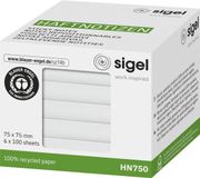 Sigel Plaknotitie HN750 75 mm x 75 mm Wit 600 vellen