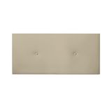 Duérmete Online Hoofdbord Premium gewatteerd, model Milan, overtrek van hoogwaardig kunstleer, inclusief beslag en schroeven, hout, beige, 130 x 60 cm (bed 120 cm)