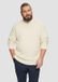 s.Oliver Pull homme col rond avec effet de couleur - Coton - Uni - Regular Fit - XXL - Écru
