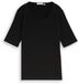 Tom Tailor - Basic T-shirt met ronde hals - Maat L - deep black