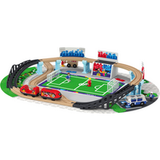 LUPILU® Set de chemin de fer : Pompiers ou Stade de football
