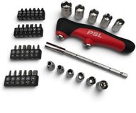 Pro Sport Lights Schroevendraaierset Gereedschapset 37-delig T-greep Bitset Doppenset Compleet