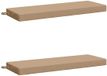vidaXL Coussins de banc SOEST 2 pièces 100% Polyester Sable 120 x 40 x 8 cm