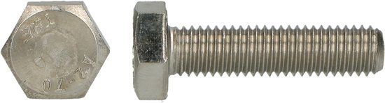 pgb-Europe PGB-FASTENERS Zeskanttapbout A2-70 DIN 933 M6x80 | 200 st