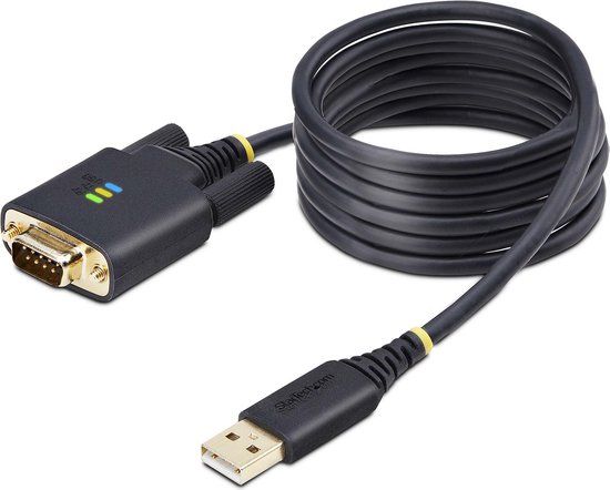 StarTech 2m USB naar Serieel Adapter Kabel, COM Retention, FTDI, USB-A naar DB9 RS232, LED Indicators, Verwisselbare DB9 Schroeven / Moeren