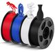 PLA filament, 1,75 mm, 4 kg, 4 bobines, emballé sous vide, blanc et bleu