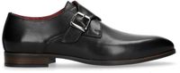 Manfield Heren Zwarte leren gespschoenen Maat 40