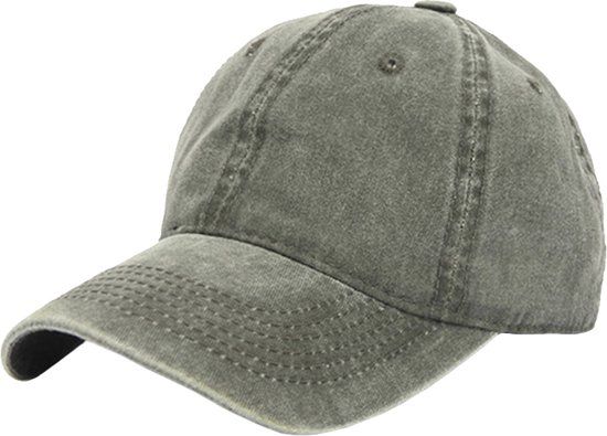 LGT JWLS Effen Baseball Cap met Faded Look - Groen