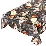 ANRO Tafelzeil Koffie Snoep Donuts – Afwasbaar Tafelkleed, Waterafstotend, Donkergrijs, 100 x 140 cm