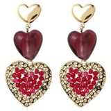 By Jam Gioielli Candy Sweet Jewellery oorbellen CS24251 goudkleurig/donkerrood