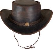 Urban 5884 Cowboy Hoed Bruin Leer Uniseks Volwassene Maat S