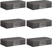 vidaXL Opbergdoos met transparante zijraam 6 st nonwoven stof 50,4 l