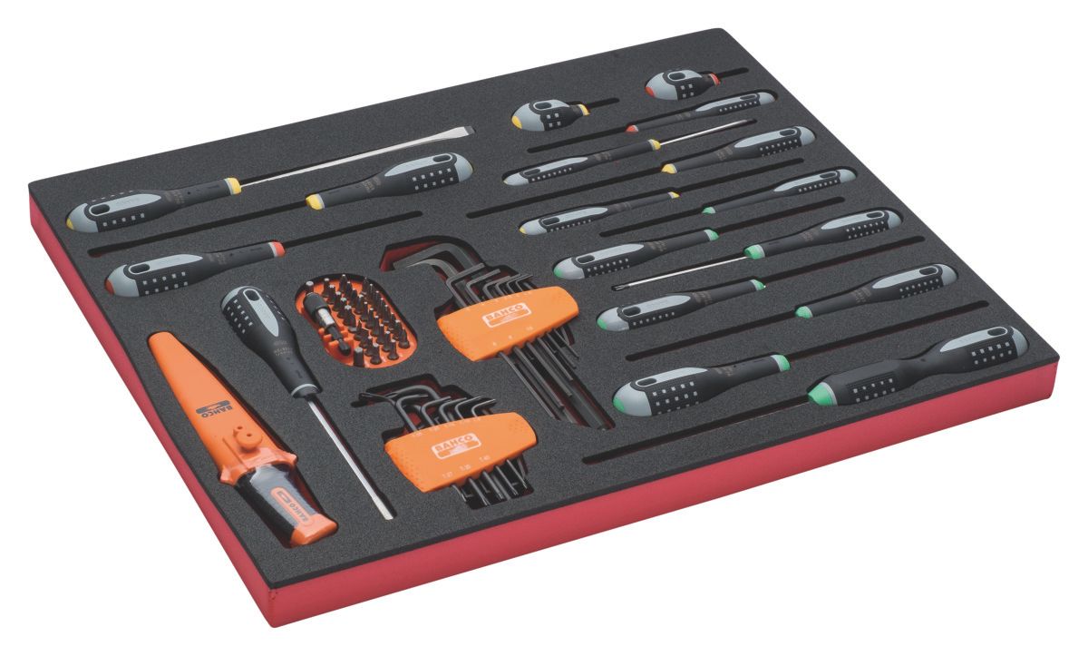 Bahco Foaminlay Fit&Go 3/3 met schroevendraaiers | inbussleutels en bits - 51-delig - FF1A21