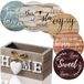 Sans marque Sous-verres en bois en forme de cœur - Lot de 6 avec support