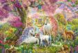 Schmidt Spiele 56387 Eenhoornfamilie in het bloemenbos, 150 stukjes puzzle enfant, multicolore