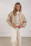 NUKUS Babette Bomber Jassen Dames - Zomerjas - Beige - Maat L