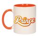 Bellatio Decorations Koningsdag prince mok wit en oranje - 300 ml