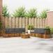 vidaXL - Bank loungeset - 8 zitplaatsen - Natuurlijk en antraciet