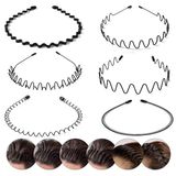 6 stuks metallic golvende haarbanden, elastische hoofdbanden voor vrouwen en mannen, sportieve hoofdband, uniseks, dunne haarband voor outdoor, yoga en dagelijks gebruik