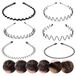 6 stuks metallic golvende haarbanden, elastische hoofdbanden voor vrouwen en mannen, sportieve hoofdband, uniseks, dunne haarband voor outdoor, yoga en dagelijks gebruik