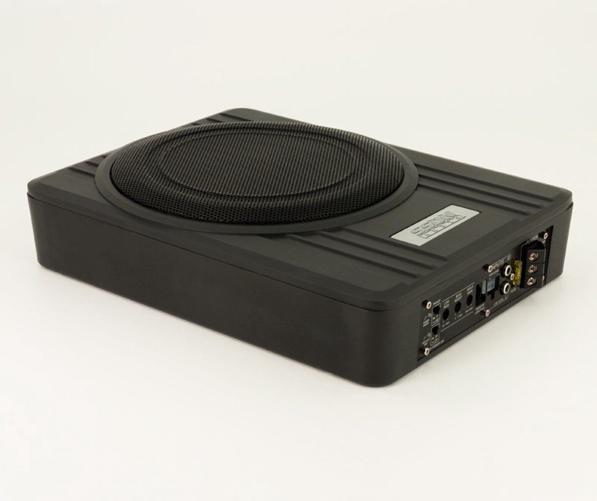 SSDN 10 inch 'Under-Seat' Subwooferbox actief plat - 600 Watt