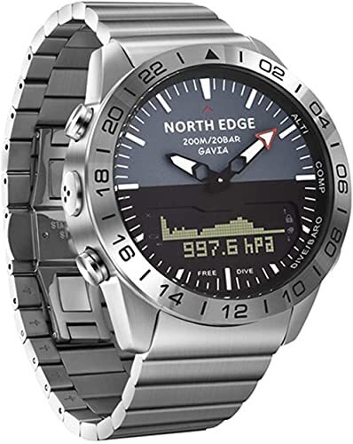 BXS Mannen Business Casual Outdoor Sport Waterdicht Staal Horloge Hoogte Druk Duiken Horloge Dual Display