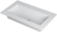 Wastafel INK Kraft Wastafel Enkele Bak Zonder Kraangat - 800x450x10 mm - Mat Wit