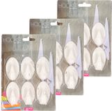 Merkloos Zelfklevende Keuken/Badkamer/Kleding/Ophang Haakjes - 18 Stuks - Kunststof - Wit