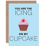 Wee Blue Coo Valentijnsdagkaart, romantie, taartdecoratie, cupcake-cadeau