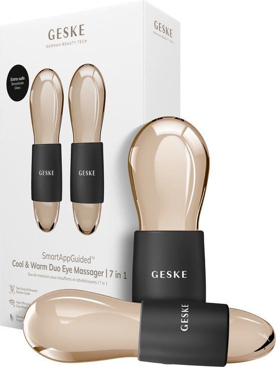 GESKE SmartAppGuided™ Cool & Warm Duo Eye Massager | 7 in 1 | Gray