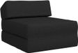 vidaXL Vouwbare Sofa Bed Zwart Stof 60 x 70 x 41 cm