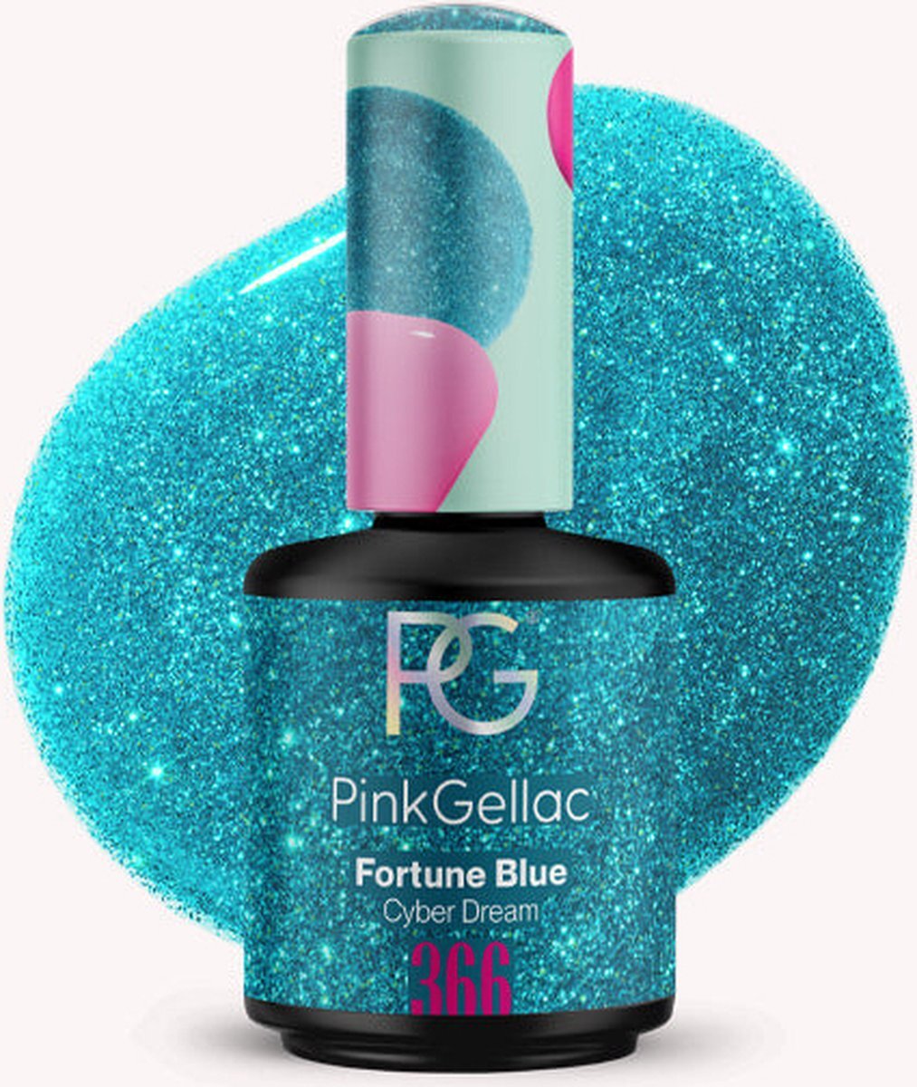 Pink Gellac - Fortune Blue - Gellak - Vegan - Blauw - Glanzend - 15ml