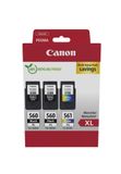 Canon PG-560XL/CL-561XL Ink Cartridge Multipack - Black, Cyan, Magenta, Yellow - High Yield - 3 Pack