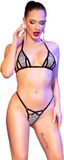 Chilirose Zilveren Bikini Set met Kristallen