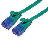 Value UTP patchkabel, Cat.6A (Class EA), extra plat, groen, 0,5 m