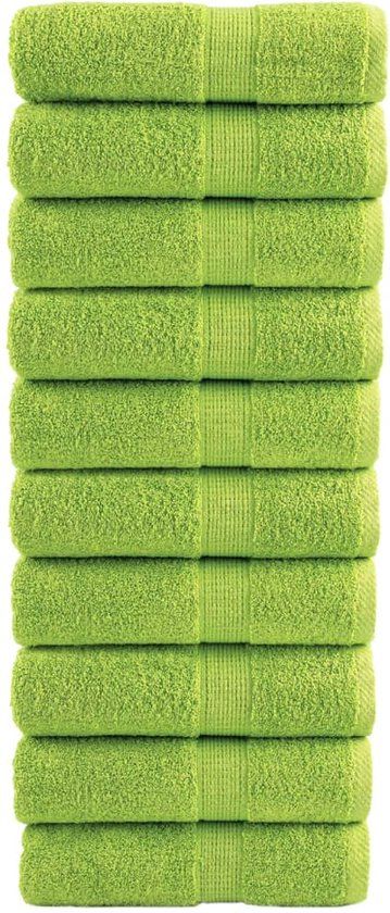 vidaXL Gastendoekjes SOLUND 10 stuks 600 g/m² 30x50 cm Appelgroen