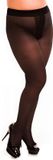 Glamory Ouvert - Open panty - 40 den - maat 3XL - zwart