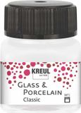 Kreul Glasverf - Porseleinverf - Metallic Parelmoerwit - Classic - Glazuur look - 20 ml