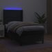 Maison Exclusive - Lit boxspring avec matelas et éclairage LED, noir, 100x200 cm, similicuir