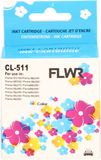 FLWR - Cartridges / Canon CL-511 / kleur / Geschikt voor Canon