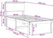 vidaXL Eenpersoonsbed met hoofdbord ROSTOCK Naturel 90 x 190 cm