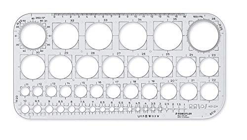 Cirkels Staedtler Cirkels in stappen van 0,5 mm tot 10 mm, nauwkeurig tekenhulpmiddel – Art.-Nr. 576 01 F