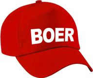 Bellatio Decorations Boer verkleed pet rood voor heren