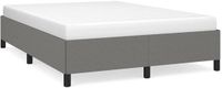 vidaXL Bedframe zonder matras donkergrijs 137x190 cm stof