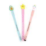 Mr. Wonderful - Set van 3 Bo-Bo Unicorn, Avocado, Star uitwisbare pen - Niets is onmogelijk - Balpen met blauwe inkt